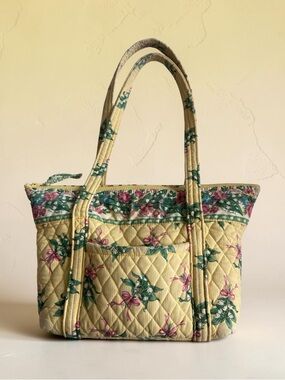 Vintage Vera Bradley “HOPE” Retired Lily of the Valley print yellow floral